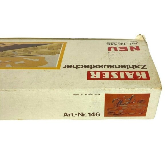 Kaiser Zahlenausstecher Number Cookie Cutters Set 1-8 Stainless Steel W Germany - Picture 4 of 4